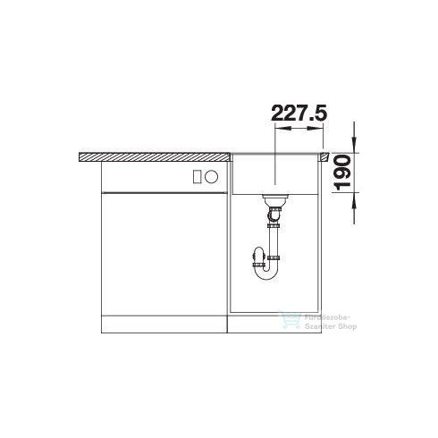 BLANCO DALAGO 45-F silgranit mosogató medence (munkalapszintű beépítéssel) kávé 517171