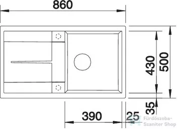 Blanco METRA 5 S SILGRANIT® mosogató medence, tartufo 517349