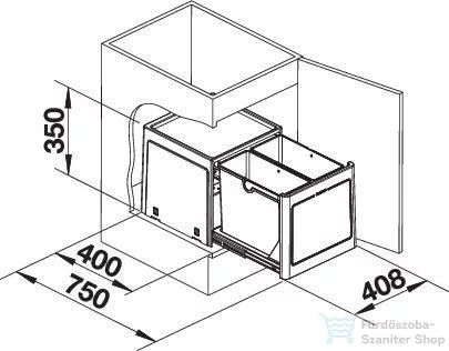 Blanco BOTTON Pro 45/2 Automatic hulladékgyűjtő 517468