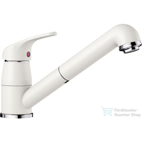 BLANCO DARAS-S kihúzható zuhanyfejes fehér egykaros mosogató csaptelep   517735