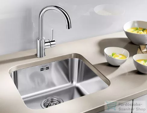 Blanco SUPRA 400-U rozsdamentes acél mosogató medence alulról való beépítéshez, fényezett acél 518201