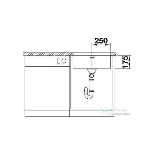 BLANCO SUPRA 500-U fényezett rozsdamentes acél mosogató medence 518205