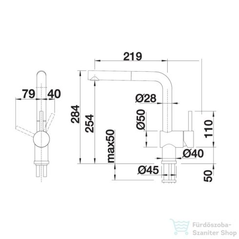 BLANCO LINUS-S Vario króm  kihúzható fejes mosogató csaptelep 518406