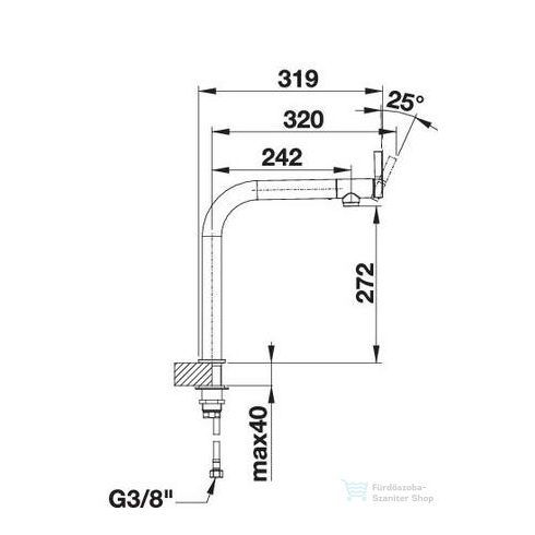 BLANCO VONDA álló mosogató csaptelep, rozsdamentes acél 518435
