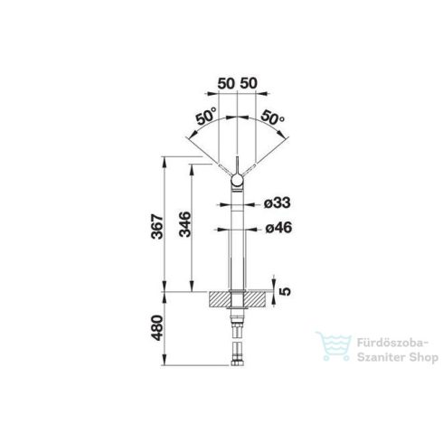 BLANCO VONDA álló mosogató csaptelep, rozsdamentes acél 518435