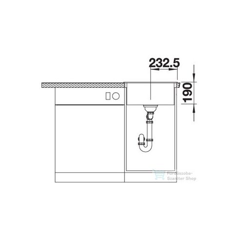 BLANCO DALAGO 45 palaszürke silgranit mosogató medence 518846