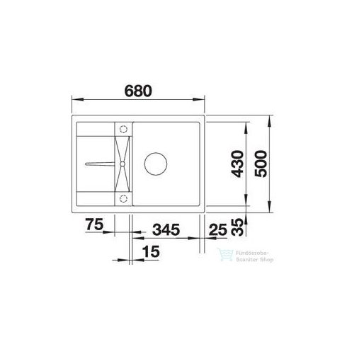 BLANCO METRA 45 S Compact forgatható tartufo gránit mosogató 519569