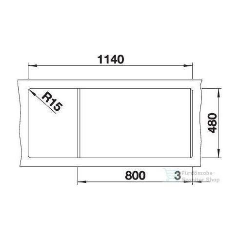 Blanco NAYA 8 S silgranit mosogató medence balos medencével palaszürke 519655