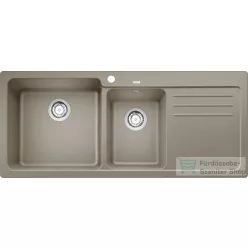   Blanco NAYA 8 S 116x50 cm-es SILGRANIT® mosogató medence, jobb oldali csepegtetővel, tartufo 519660