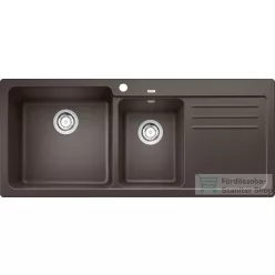   Blanco NAYA 8 S 116x50 cm-es SILGRANIT® mosogató medence, jobb oldali csepegtetővel, kávé 519661