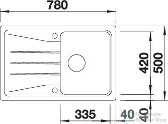 Blanco SONA 45 S SILGRANIT® mosogató medence, antracit 519662