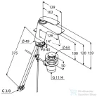 Kludi BALANCE egykaros mosdó csaptelep NA10, automata leeresztővel, króm 520230575