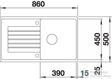 Blanco ZIA 5 S SILGRANIT® mosogató medence, fehér 520515