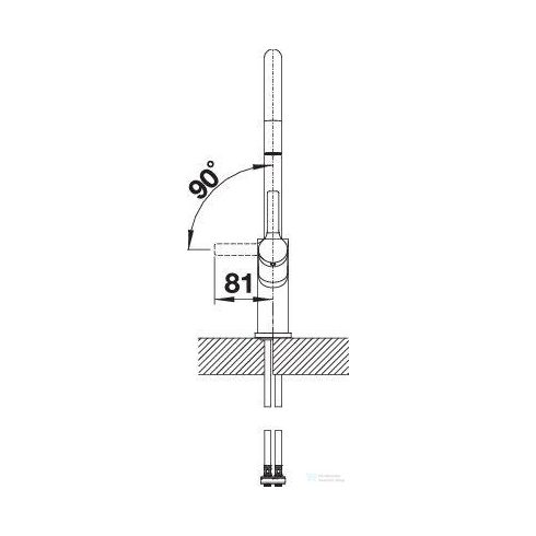 BLANCO Carena fix kifolyóval rendelkező mosogató csaptelep, króm 520766