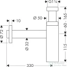 Hansgrohe Flowstar S szifon 1?", króm  52105000