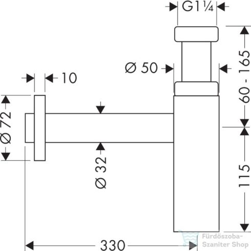 Hansgrohe Flowstar S szifon 1?", króm  52105000