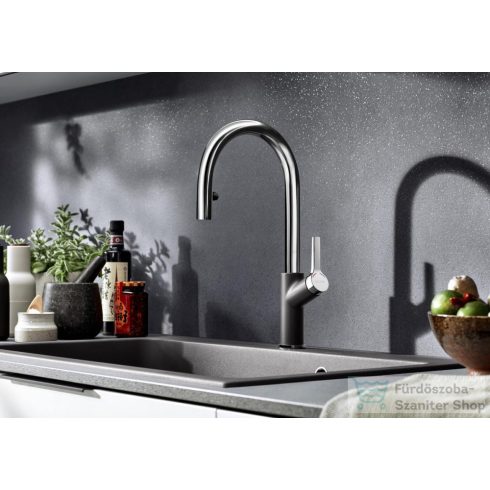 BLANCO Carena-S Vario kihúzható fejes mosogató csaptelep, króm 521356