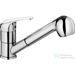   AQUALINE 40 mosogató-csaptelep, kihúzható zuhanyfejjel, króm 52137