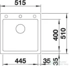 Blanco PLEON 5 SILGRANIT® mosogató medence, antracit 521504
