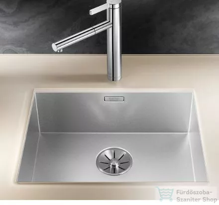 Blanco ZEROX 500-U Durinox rozsdamentes acél mosogató medence alulról való beépítéshez, selyemfényű acél 521559