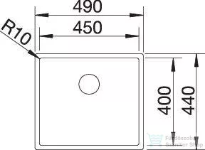 Blanco CLARON 450-IF rozsdamentes acél mosogató medence, selyemfényű acél 521574