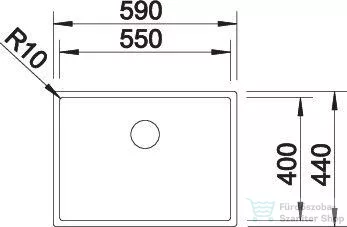 Blanco CLARON 550-IF rozsdamentes acél mosogató medence, selyemfényű acél 521578