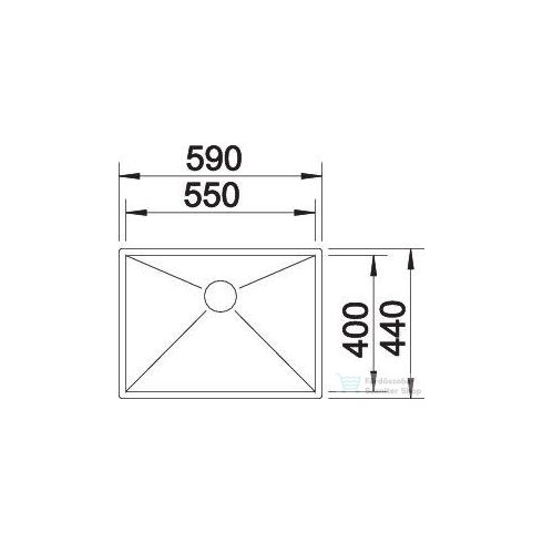BLANCO ZEROX 550-U selyemfényű rozsdamentes acél mosogató medence 521591