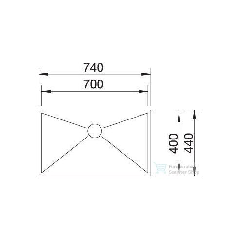 Blanco ZEROX 700-U selyemfényű rozsdamentes acél mosogatótál 521593