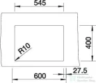 Blanco CLARON 340/180-U rozsdamentes acél mosogató medence alulról való beépítéshez, balos főmedencével, selyemfényű acél 521609