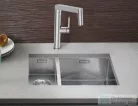 Blanco ZEROX 340/180-U rozsdamentes acél mosogató medence, jobbos főmedence, selyemfényű acél 521614