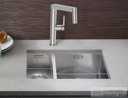 Blanco ZEROX 340/180-U rozsdamentes acél mosogató medence, jobbos főmedence, selyemfényű acél 521614