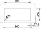 Blanco CLARON 400/400-U rozsdamentes acél mosogató medence alulról való beépítéshez, selyemfényű acél 521618