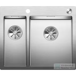   Blanco CLARON 340/180-IF/A rozsdamentes acél mosogató medence, PushControl lefolyó-távműködtetővel, jobbos főmedencével, selyemfényű acél 521647