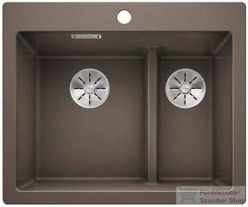 Blanco PLEON 6 SILGRANIT® Split mosogató medence, balos főmedence, kávé 521698