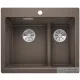 Blanco PLEON 6 SILGRANIT® Split mosogató medence, balos főmedence, kávé 521698