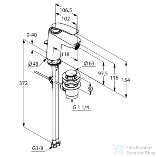 Kludi Balance egykaros bidécsap NA 10, 522160575