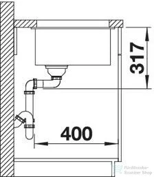 Blanco ETAGON 500-U SILGRANIT® mosogató medence alulról való beépítéshez, fehér 522231