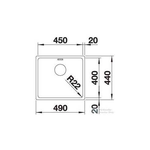 BLANCO ANDANO 450-U rozsdamentes acél mosogató 522963