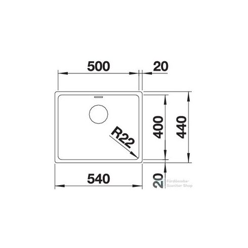 BLANCO ANDANO 500-U rozsdamentes acél mosogató 522967