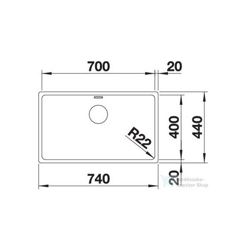BLANCO ANDANO 700-U rozsdamentes acél mosogató 522971