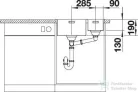 Blanco ANDANO 340/180-IF rozsdamentes acél mosogató medence, jobbos főmedencével, selyemfényű acél 522973