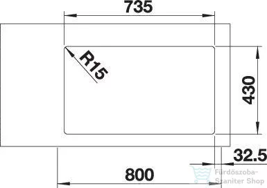 Blanco ANDANO 340/340-IF rozsdamentes acél mosogató medence, selyemfényű acél 522981