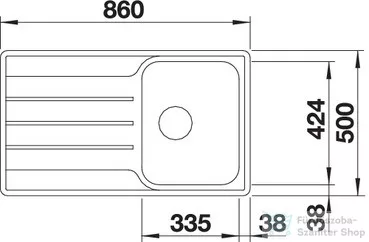 Blanco LEMIS 45 S-IF rozsdamentes acél mosogató medence, csaplyuk nélkül, fényezett acél 523030