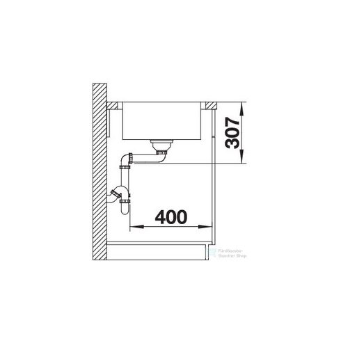 BLANCO LEMIS 45 S-IF fényezett rozsdamentes acél mosogatótál két furattal 523031