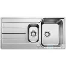   BLANCO LEMIS 6 S-IF fényezett rozsdamentes acél mosogatótál két furattal dugókiemelővel 523033