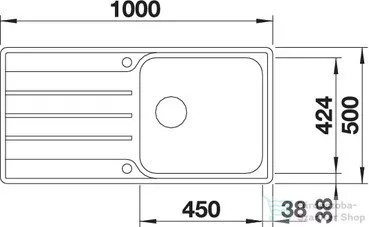 Blanco LEMIS XL 6 S-IF rozsdamentes acél mosogató medence, távműködtetővel, 2 csaplyukkal, fényezett acél 523035