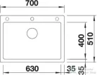 Blanco PLEON 8 SILGRANIT® mosogató medence, tartufo 523050