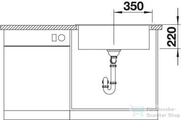 Blanco PLEON 8 SILGRANIT® mosogató medence, kávé 523052