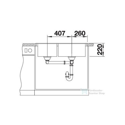 BLANCO PLEON 9 antracit gránit mosogató jobbos főmedencével 523057