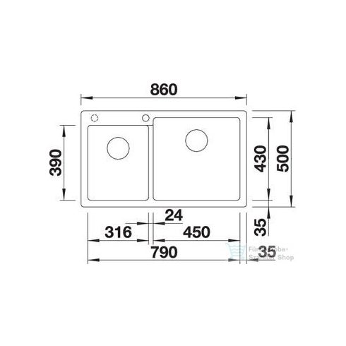 BLANCO PLEON 9 kávé gránit mosogató jobbos főmedencével 523066